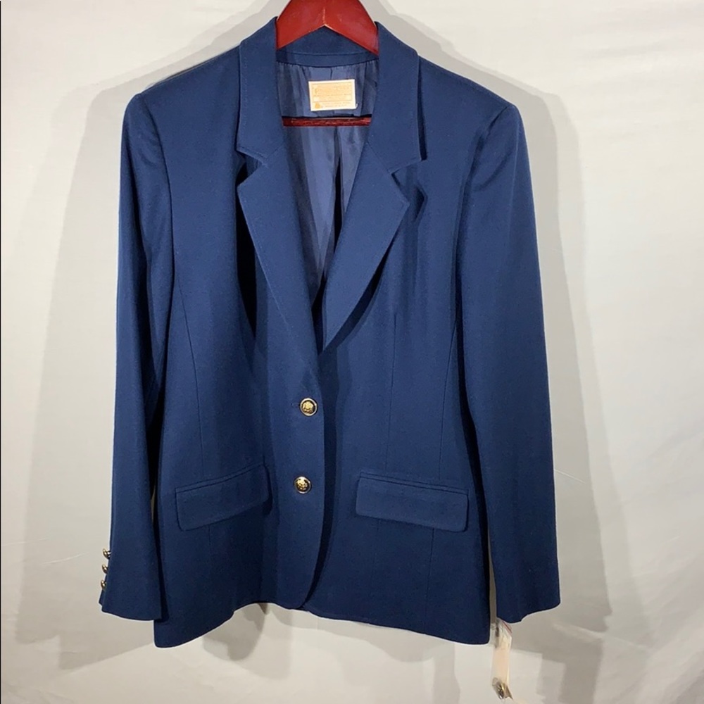Pendleton vintage wool blazer blue size 10 NWT